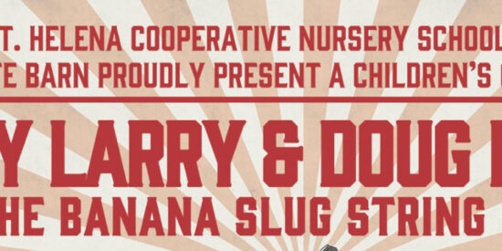 A children's Concert by Airy Larry and Doug Dirt of The Banana Slugs String Ban, Saturday September 27th 2025