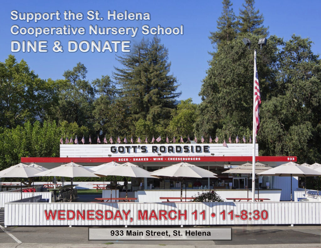 Support the Co-op - Dine and Donate at Gott's St. Helena March 11